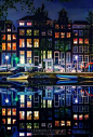 Night in Amsterdam, Holland