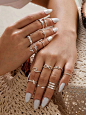 14pcs Skinny Ring Pack : Free Returns ✓ Free Shipping On Orders $49+ ✓. 14pcs Skinny Ring Pack- Rings at SHEIN.