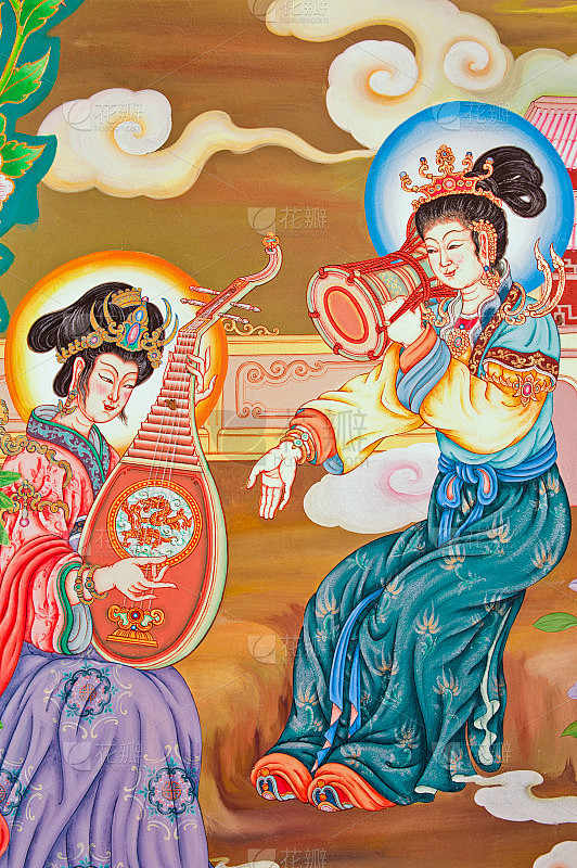 中国古代壁画。