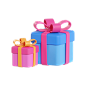 3D卡通粉色礼品盒礼物盒节日促销图标插图PNG免抠图_15