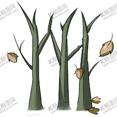 霜降树叶凋零枯树手绘插画 【酷图网】霜降,树叶,凋零,枯树,手绘,插画,