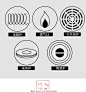 电磁炉图标,燃气灶,红外线炉,电热炉,陶瓷炉,黑色,灰色