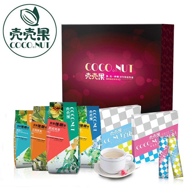 【壳壳果】坚果零食干果 2款坚果谷物粉 ...