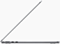 Side view of MacBook Air in Space Gray color