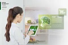13款人工智能未来科技指纹认证投影科学技术数据化合成海报PSD素材