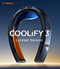 Amazon.com: TORRAS COOLIFY 3 Limited Version Neck Air Conditioner, Blue-Orange Changing Portable Neck Fan, Carbon Fiber Neck Fan, Full-body Cooling Neck Fan, AI Temp Control Personal Fan As Gifts, Solstice Black : Home & Kitchen
