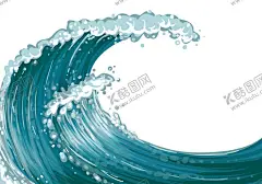 海浪 【酷图网】插画,手绘,海,海水,海面,海浪,素材,矢量