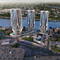 Zaha Hadid reveals trio of skyscrapers<br /> for Brisbane's riverfront