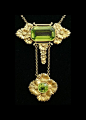 Art Nouveau peridot necklace. France 1890-1900.: 