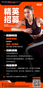 健身房招聘活动海报--源文件下载