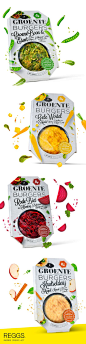 An attractive vegetable burger packaging design that stands out on shelf Design Agency: REGGS Country: The Netherlands