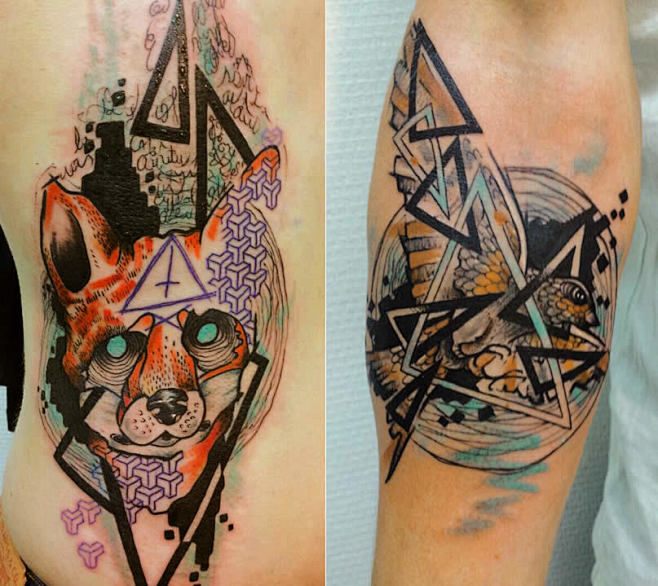 Fox and triangle tat...