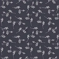 无缝矢量模式，粉红色手绘背景与树枝和树叶。手草图。涂鸦风格。手绘图案系列。