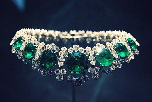 emeralds and diamond...