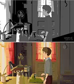 黑白灰创作解析_太空蜗牛被人抢了讨厌__插画师作品_涂鸦王国gracg.com