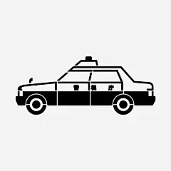 警车线描高清素材 手绘 线描 警车 免抠png 设计图片 免费下载