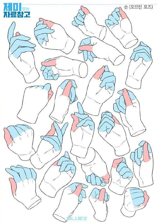 手部姿势绘画参考！海量手资源，画手不再是...
