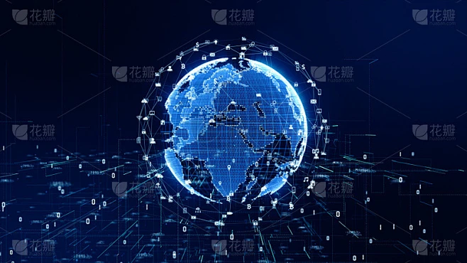 Technology Network Data Connection, Digital Networ素材-花瓣网