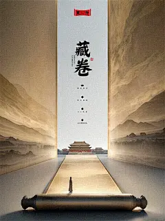 中式美学-卷轴