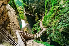 中国西南部重庆市武隆县龙水峡峡