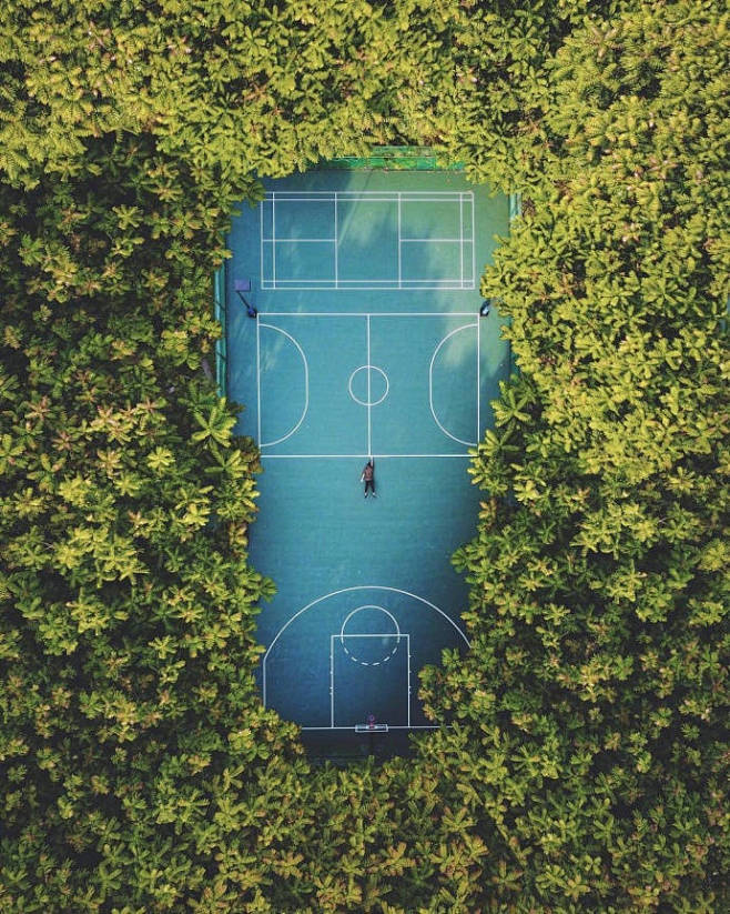 俯瞰篮球场