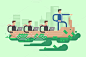 Leader company business ship : Leader company business ship. People team corporate, businessman teamwork, vector illustration Vector files, fully editable. Includes AI CS5, EPS 10, large JPG. See all our Flat
