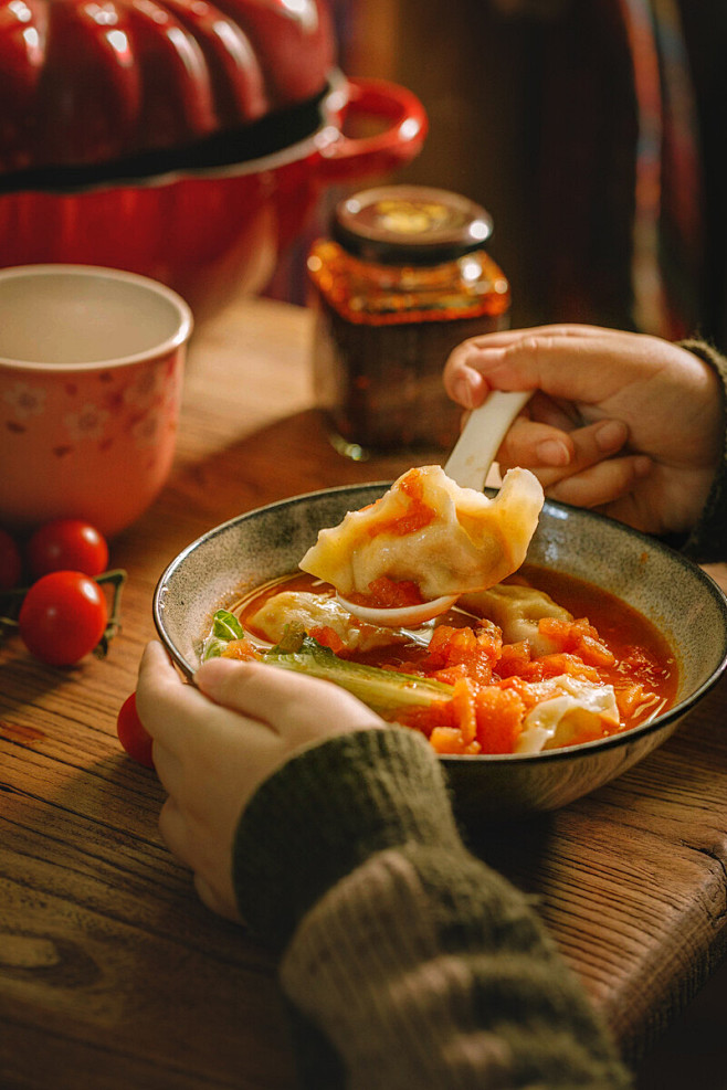 西红柿酸汤水饺