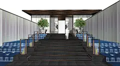 67款 · 新中式简欧小区大门SU模型【MX005】