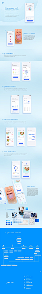 美国设计师Andrea Hock设计的这款健康饮食App，浅湖蓝色的背景颜色，搭配卡片式设计和弥散投影，让界面看起来简洁干净，从而吸引目标用户下载。[米妮爱你]

#从美好到美好# #APP设计#