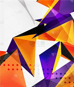 几何形状,三角形,三维图形,创造力,折纸工艺,概念,紫色,半透明,壁纸,模板