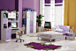 紫色学生卧室装修效果图