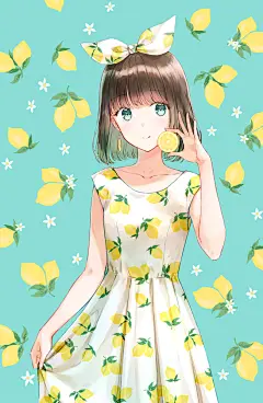 二次元手绘美少女动漫 水彩小清新动漫美图壁纸