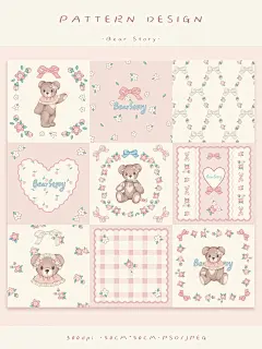 BEAR STORY 6｜ 韩系粉蓝碎花 - 小红书