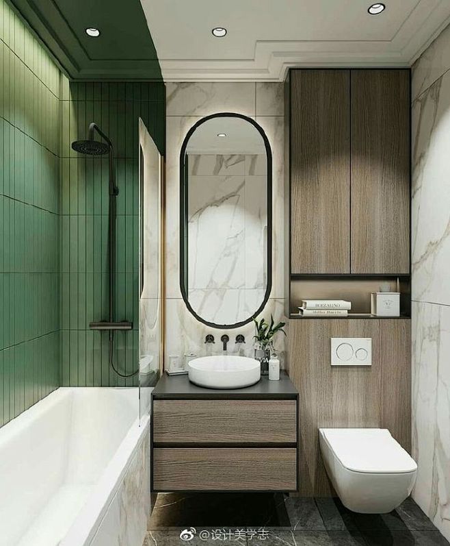 -

 9种浴室设计增彩法

#设计美学...