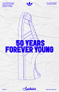 Adidas Superstar 50th Anniversary: Forever Young : In 2019, Adidas celebrates the 50th Anniversary of the iconic Superstar with the "FOREVER YOUNG" campaign. This campaign is a tribute to influential figures that Adidas and the Superstar had bee