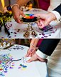 Creative Thumbprint Tree Wedding Guestbook With Color Box Petal Multicolor  Stamp Pad  - Weddbook