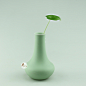 山水一间【花器】绿影玉瓶 景德镇陶瓷花瓶 花插 观音瓶
