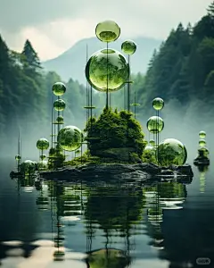 森系主题未来主义AIGC附咒语 - 小红书