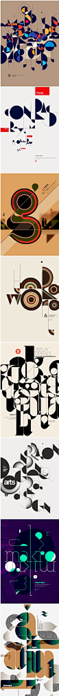 设计现场：匈牙利设计师Aron Jancso的字体设计，巧妙的点线面结合，惊艳的绽放！来自字体设计赏