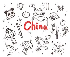 手绘中国风元素矢量图素材