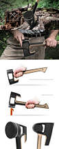 The Tomahawk Hawkaxe is designed to not just be efficient, but also promote the correct style of using the axe. Read More: http://www.yankodesign.com/2016/07/25/you-dont-need-to-be-an-axe-pert/