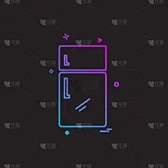 冰箱,图标,白色,冻结的,概念,清新,酷,电,设计,收集