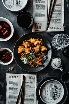 创意酒店菜单菜谱宣传单摄影图片