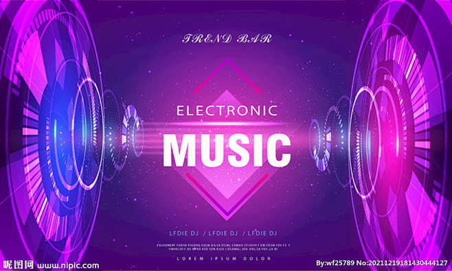 炫酷音乐动感霓虹灯背景超酷潮牌