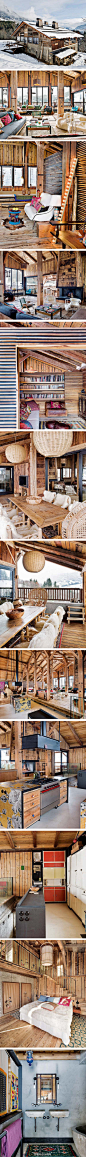 #精品别墅# 纯纯的木质度假屋，一边赏雪，一边享受生活空间带来的舒适之感~
