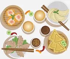 手绘中国菜美食插画 元素 免抠png 设计图片 免费下载 页面网页 平面电商 创意素材
