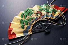 日本,图像,折扇,可折叠的,概念和主题,水平画幅,银色,无人,新年,组物体