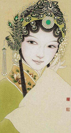 国画人物-花瓣网|陪你做生活的设计师 | 工笔戏曲人物欣赏