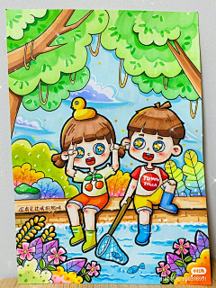 美艺周00采集到儿童画