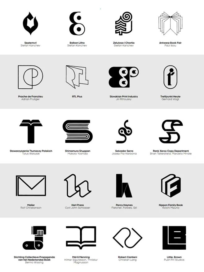一组以书本和纸张元素的世界顶级LOGO设计 - 小红书-花瓣网